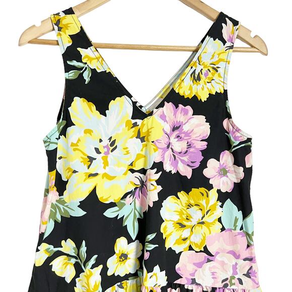 Who What Wear Black Yellow Floral Maxi Dress Size XS - Picture 5 of 9